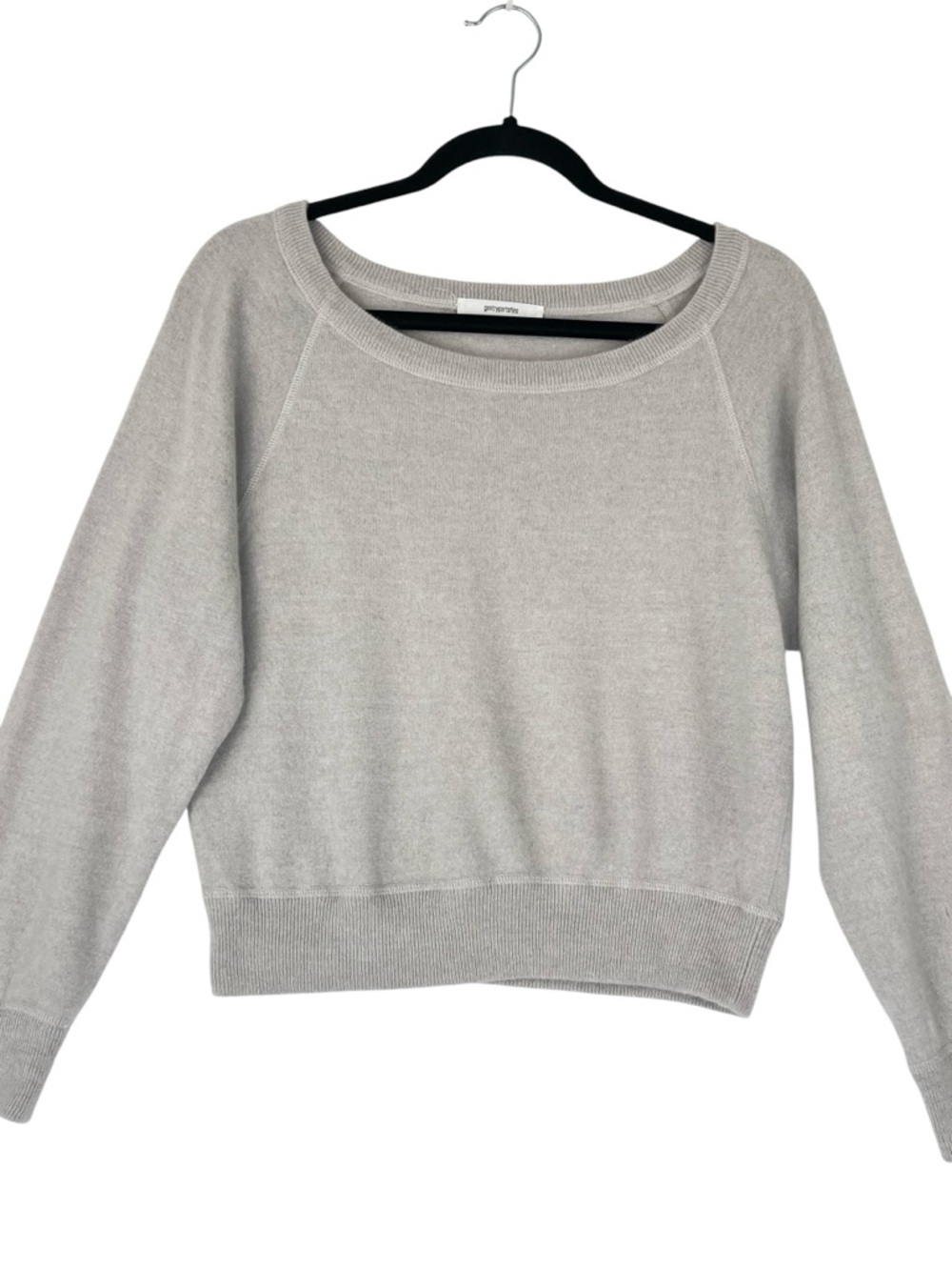 Gentry Portofino Made in Italy Beige CASHMERE Linen Boatneck Sweater Sz 42 US 6